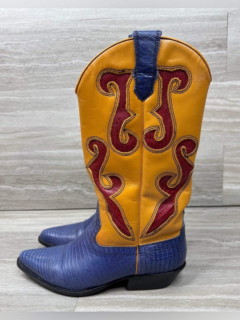 Nine West Ronnee Vintage Leather Western Boots Womens Size 6.5 - Picture 5 of 13